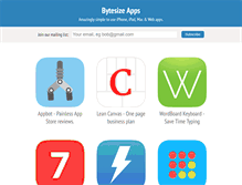 Tablet Screenshot of bytesizeapps.net